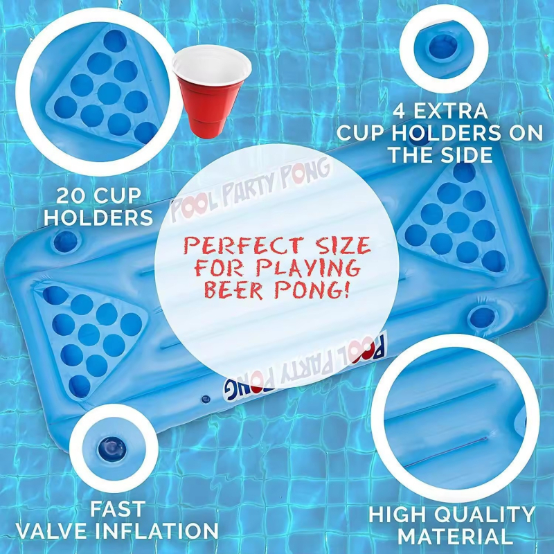 Naduvani stol za beer pong s rupicama za čaše – PVC materijal, marka YHSBUY, licencirana privatna etiketa, kategorija: Ostalo