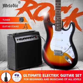 MELODIC ST Σετ ηλεκτρικής κιθάρας με πάνελ Paulownia, ταστιέρα Rosewood, ενεργό pickup, βαθμός 22
