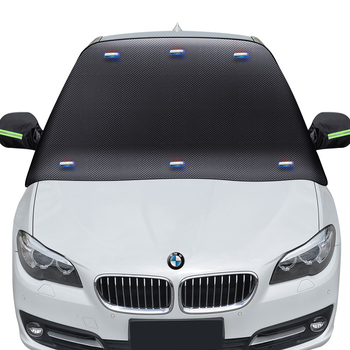 Acoperire pentru zăpadă a mașinii, material PVC, montaj cu clipsuri, 720 g, construcție îngroșată