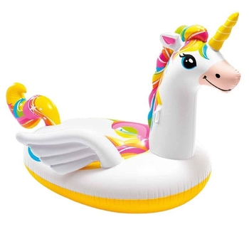 INTEX Rainbow Unicorn Saltea Plutitoare pentru Jocuri în Apă – Material PVC, Pentru Adulți