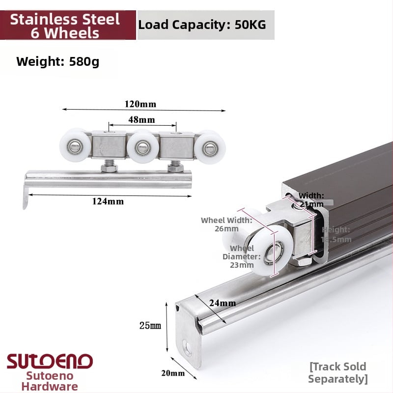 Τροχός οδηγού συρόμενης πόρτας – Νάιλον/Ατσάλι/Κράμα, Ø45mm εξωτερική διάμετρος, διάμετρος άξονας 13mm, ακτίνα αυλακιού για σχοινί 10mm, μέγιστο φορτίο 100kg