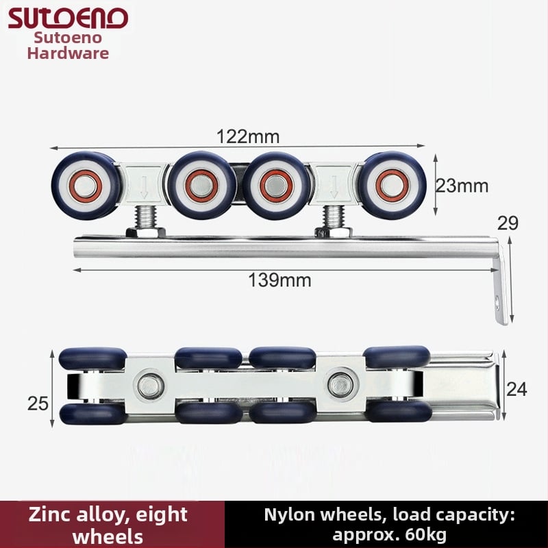 Τροχός οδηγού συρόμενης πόρτας – Νάιλον/Ατσάλι/Κράμα, Ø45mm εξωτερική διάμετρος, διάμετρος άξονας 13mm, ακτίνα αυλακιού για σχοινί 10mm, μέγιστο φορτίο 100kg