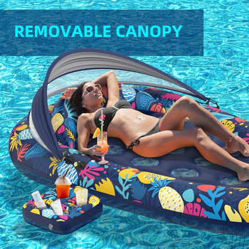 3-u-1 napuhujući bazenski float s odvojivim suncobranom, PVC materijal