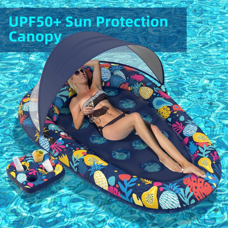 3-u-1 napuhujući bazenski float s odvojivim suncobranom, PVC materijal