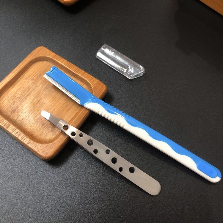 Клип за вежди, неръждаема стомана 430, дизайн с девет отвора, антихлъзгащ, удебелен клип с прав ъгъл