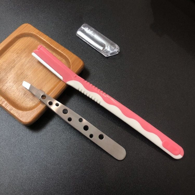 Клип за вежди, неръждаема стомана 430, дизайн с девет отвора, антихлъзгащ, удебелен клип с прав ъгъл