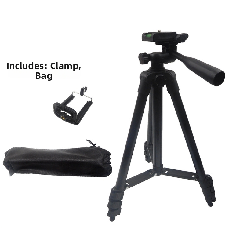 DOFEN statív na mobilný telefón pre živé vysielanie — stolný, 3-článkový, priemer rúry 15 mm, výška 1,1 m, nosnosť 2 kg