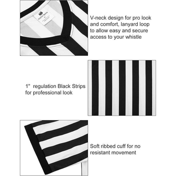 Férfi játékvezetői ing, PVC anyag, csíkos minta, személyre szabott feldolgozás