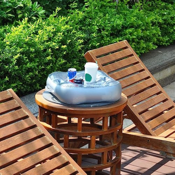 Φουσκωτός δίσκος ποτών με τέσσερις θήκες – επιπλέει για πισίνα και πάρτι στην παραλία, οικολογικό PVC