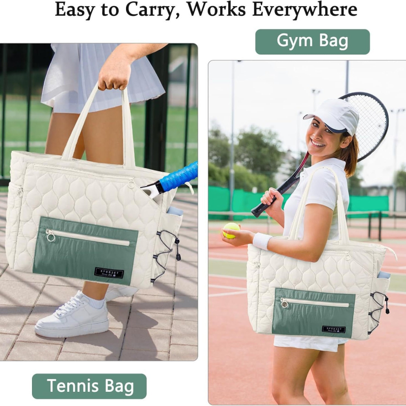 Torba za tenis – poliester, dijamantni uzorak, ručna ili na rame, vanjska sportska torba