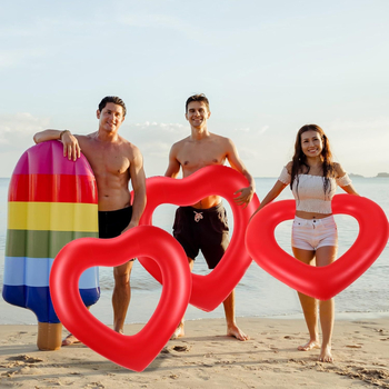 Srcoliki napuhavajući prsten za plivanje PVC | JINGXIN | Za plažu i zabave uz bazen | Vrhunsko pakiranje i kontrola kvalitete
