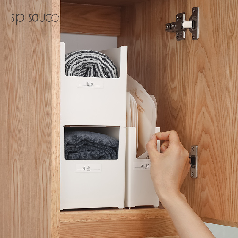 Organizator kuhinje i kupaonice s pregradom ladice, ABS materijal, kapacitet 2L, japanski stil