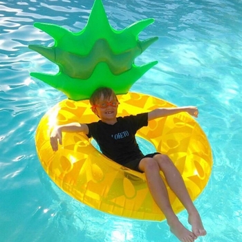 Ananas oblik plivački prsten s dvobojnim lišćem, napuhljivo sjedalo za odrasle