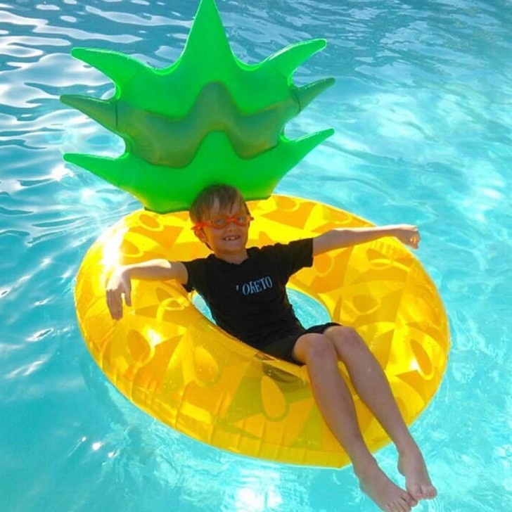 Ananas oblik plivački prsten s dvobojnim lišćem, napuhljivo sjedalo za odrasle