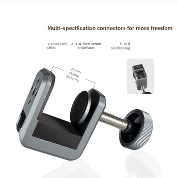 Fotografický stojan z hliníkovej zliatiny, 2-sekčný dizajn, nosnosť 1–3 kg, pracovná výška 50 mm, hmotnosť 105 g, značka Eivf log