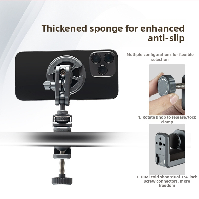 Fotografický stojan z hliníkovej zliatiny, 2-sekčný dizajn, nosnosť 1–3 kg, pracovná výška 50 mm, hmotnosť 105 g, značka Eivf log