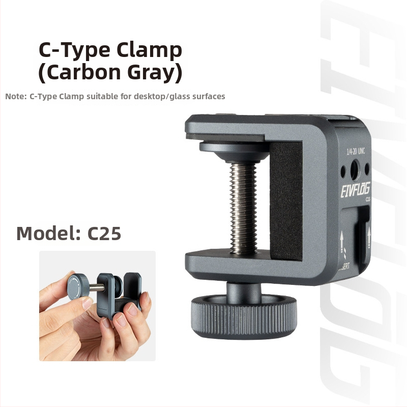 Fotografický stojan z hliníkovej zliatiny, 2-sekčný dizajn, nosnosť 1–3 kg, pracovná výška 50 mm, hmotnosť 105 g, značka Eivf log