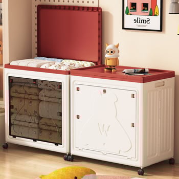 PP műanyag tároló doboz fedővel, hajtogatható, 100–150 L kapacitás, görgőkkel