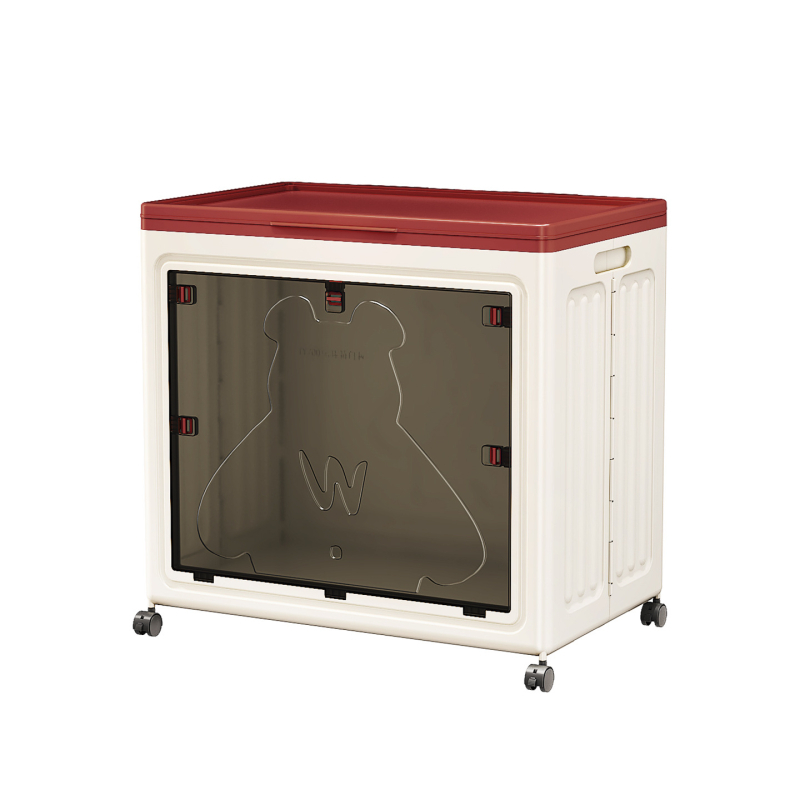 PP műanyag tároló doboz fedővel, hajtogatható, 100–150 L kapacitás, görgőkkel