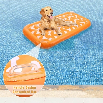 Felfújható PVC kutya úszó matrac medencéhez (környezeti szempontból barátságos PVC; kutyáknak; felfújható; medencéhez)