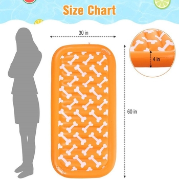 Felfújható PVC kutya úszó matrac medencéhez (környezeti szempontból barátságos PVC; kutyáknak; felfújható; medencéhez)