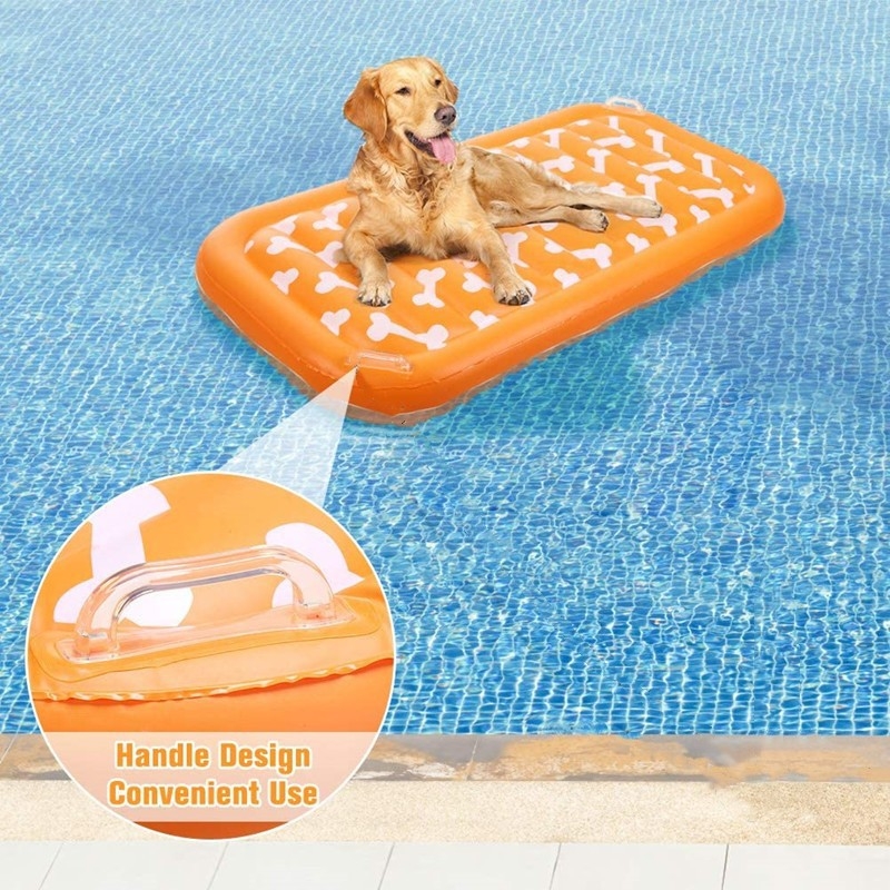 Felfújható PVC kutya úszó matrac medencéhez (környezeti szempontból barátságos PVC; kutyáknak; felfújható; medencéhez)