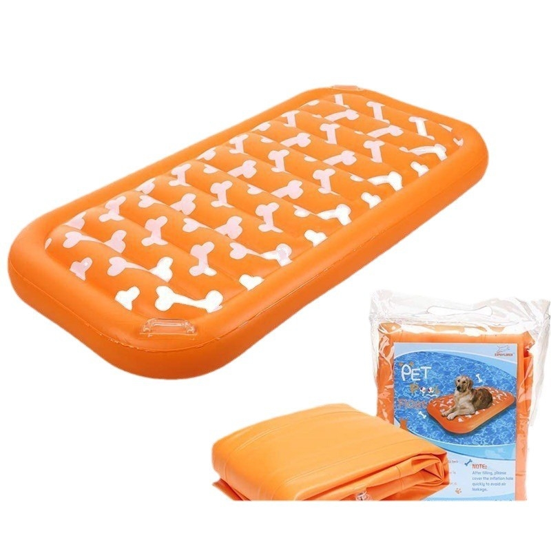 Felfújható PVC kutya úszó matrac medencéhez (környezeti szempontból barátságos PVC; kutyáknak; felfújható; medencéhez)