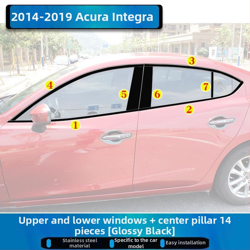 Mazda 3 Axela Súprava oknového lemovania, 2014–2023, dekoratívne pásy rámu dverí