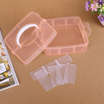 Stolna kutija za pohranu, odvojiva PP plast, jednoslojna s poklopcem, prašini otporna, kapacitet 0,5