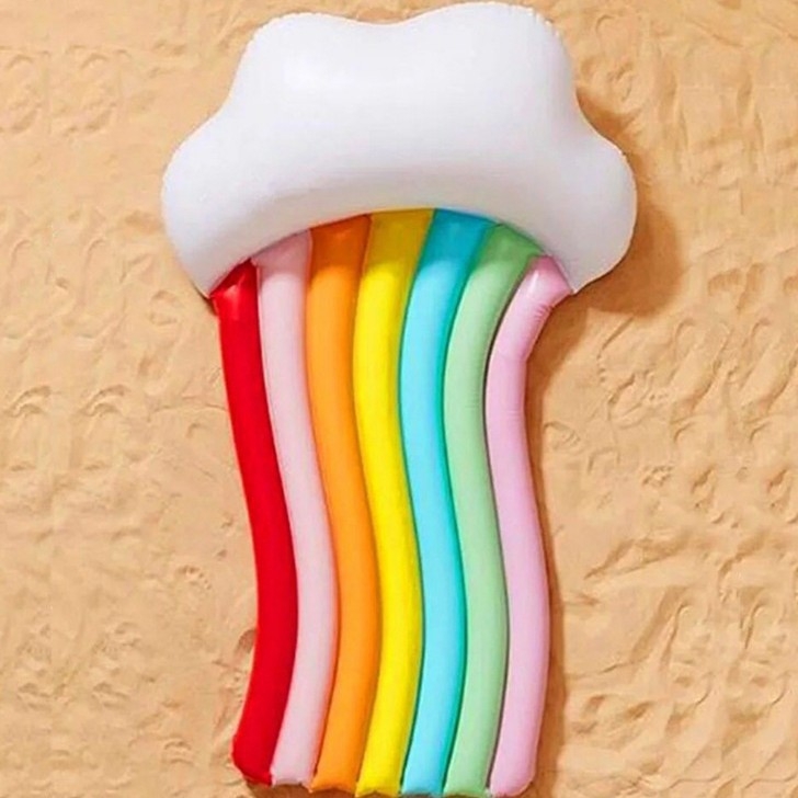 Cardinal felfújható medencei úszóágy, környezetbarát PVC, felhőmintázat