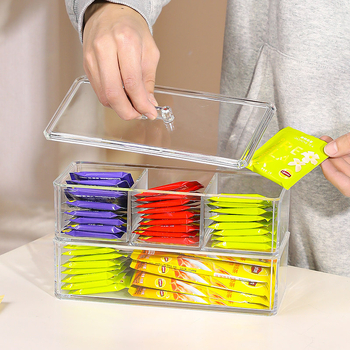 Asztali tároló doboz – PET anyag, porvédett, fedél nélküli, modern minimalista stílus, íróasztal rendező