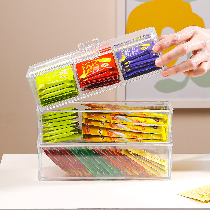 Asztali tároló doboz – PET anyag, porvédett, fedél nélküli, modern minimalista stílus, íróasztal rendező