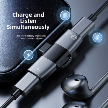 Dual USB-C audio adaptér – 2-in-1 pre hovory a hudbu, in-line ovládanie, vonkajšie nahrávanie, Android kompatibilný