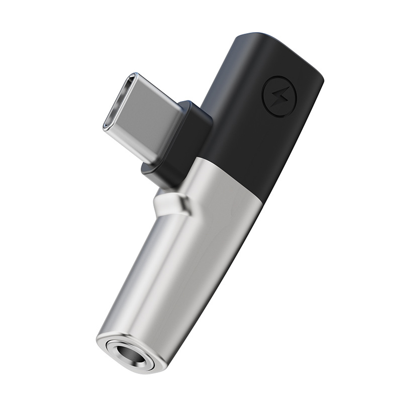 Adaptor USB-C dual – 2 în 1 pentru apeluri și muzică, control în linie, înregistrare externă, Android compatibil