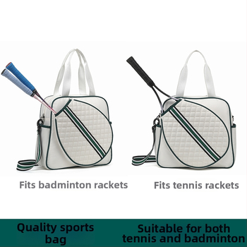 Torba za tenis i badminton s pretincem za kriket raketu i džepom za bocu vode, preko ramena