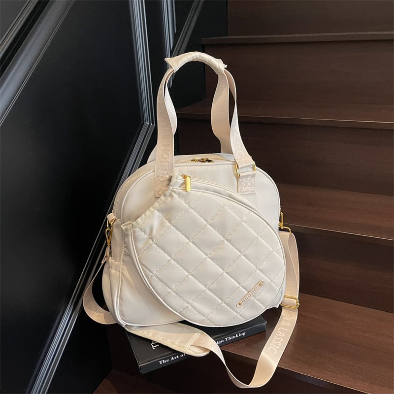 Multifunkcionális tenisztáska kültéri sportokra – kapacitás 20–35 L, oxford anyag, kockás mintázat, utcai divat stílus, uniszex