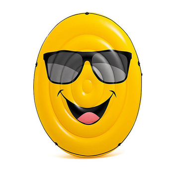 INTEX flotabil pentru piscină cu față zâmbitoare, podea îngroșată, șnur de atașare și șezlong dublu