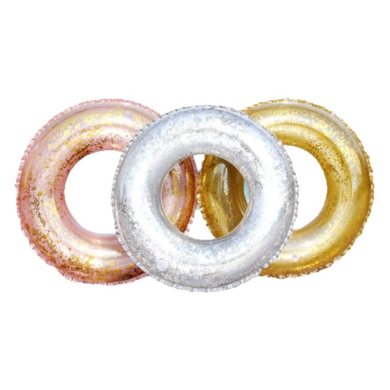 Inel de înot pentru adulți, semi-transparent, model Bright Sheet, PVC ecologic, grosime 0,18 mm, umflare manuală, potrivit pentru piscină, parc acvatic, lac și plajă