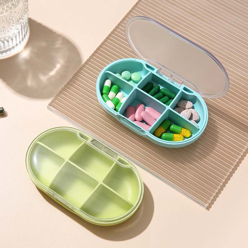Kutija za pilule sa 6 odjeljenja i mrežasti razdjelnik, PP plastika, kapacitet 48 g, model YY-8016