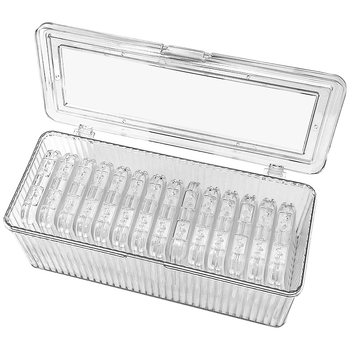 Prozirna akrilna kutija za stolno korištenje s poklopcem, 1 L, prašinu otporna, organizator kartica