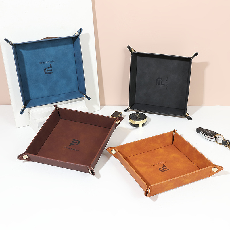 PU kožna kutija za pohranu nakita, sklopiva, kapacitet 1 L, otvoreni vrh, mogućnost slaganja