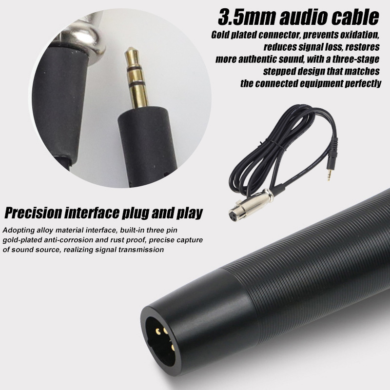 E300 Πυκνωτικό Μικρόφωνο για Οικιακή Εγγραφή και Ζωντανή Μετάδοση — Bluetooth 5.0, 20 Hz–20 kHz, SNR ≥60 dB, 5V