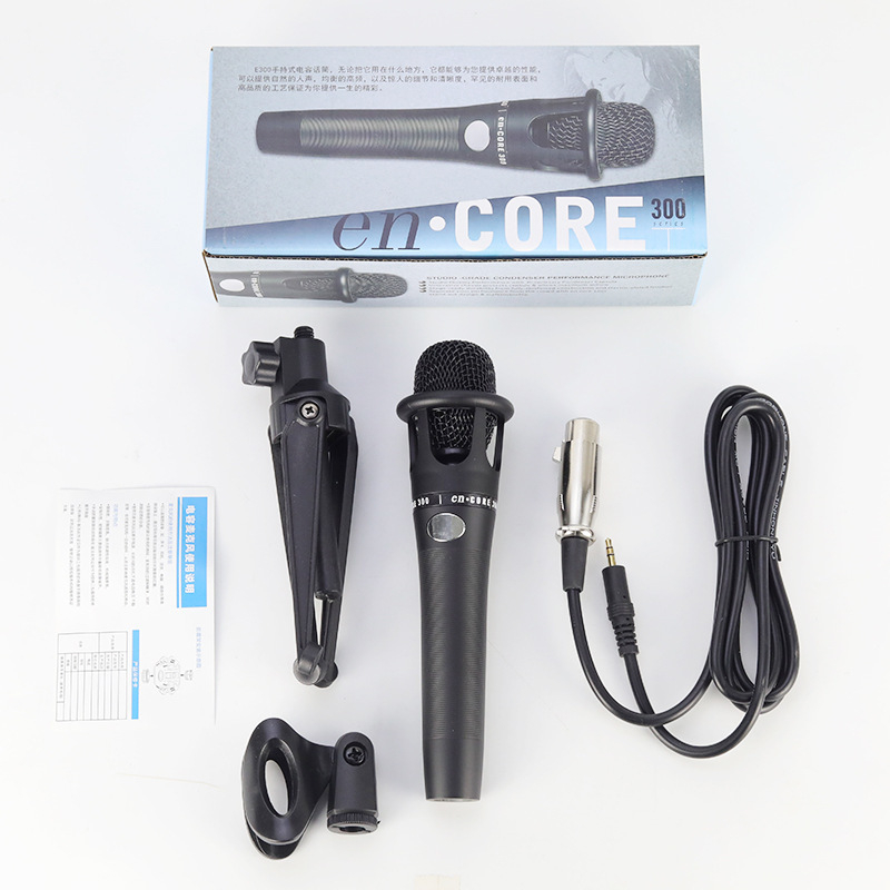 E300 Πυκνωτικό Μικρόφωνο για Οικιακή Εγγραφή και Ζωντανή Μετάδοση — Bluetooth 5.0, 20 Hz–20 kHz, SNR ≥60 dB, 5V