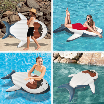 Napuhana plutajuća daska s motivom kita – PVC materijal, Model: Floating Raft - Shark, Marka: Enert