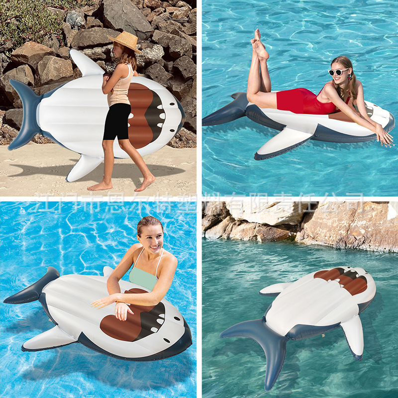 Napuhana plutajuća daska s motivom kita – PVC materijal, Model: Floating Raft - Shark, Marka: Enert