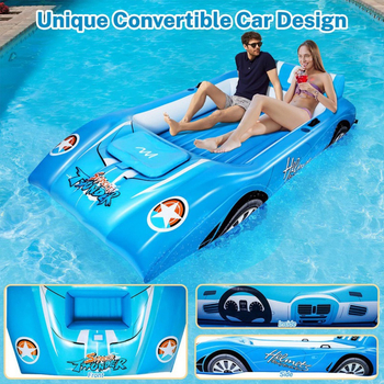 Saltea gonflabilă dublă pentru apă, cu spătar, din PVC ecologic, pentru piscină și plajă; marcă FY; fără mărci private licențiate; categorie: Altele.