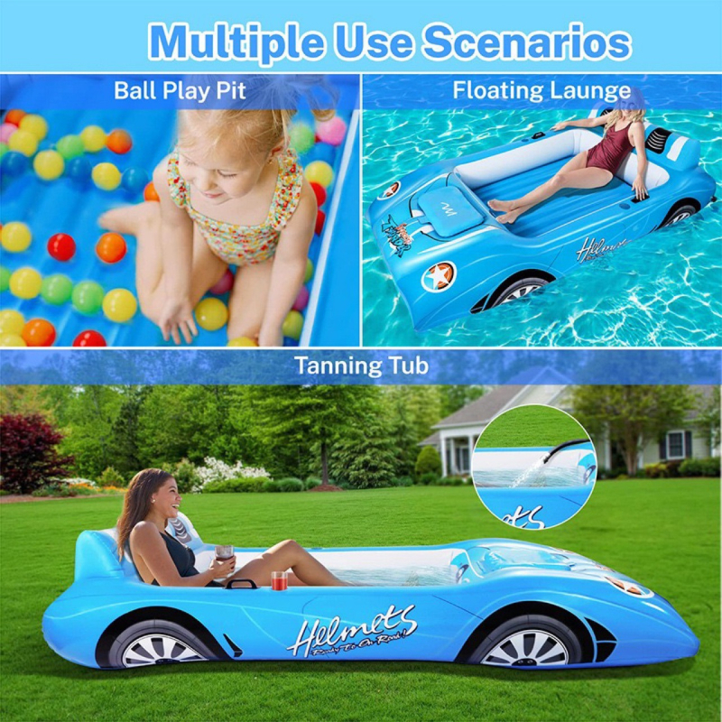 Saltea gonflabilă dublă pentru apă, cu spătar, din PVC ecologic, pentru piscină și plajă; marcă FY; fără mărci private licențiate; categorie: Altele.