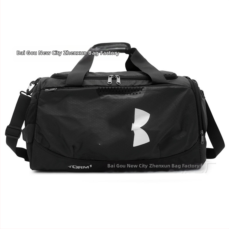 Sportska torba s odjeljkom za suho/mokro, velika kapaciteta, crossbody torba s natpisom, putna i fitness torba s jastučastim remenom