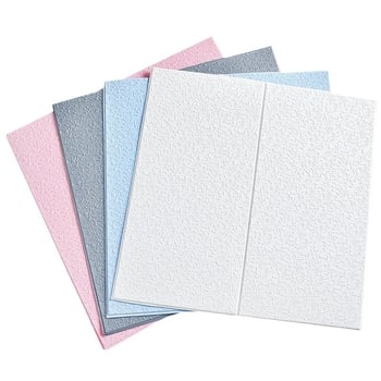 Стенно стикер - 3D самозалепващ, XPE пяна, водоустойчив, имитация на диатомова глина, 1 бр.