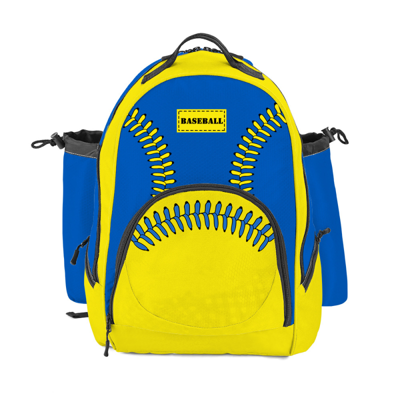 Rucsac sport cu motiv de mingi, din material tip pânză impermeabil și rezistent la uzură, capacitate extensibilă, bretele de umăr curbate, unisex